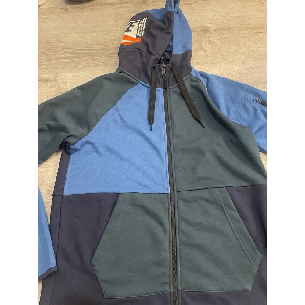 NWT Nike Dri-FIT Mens Colorblock Full Zip Hoodie Blue Teal DQ4787-454 - Picture 2 of 6